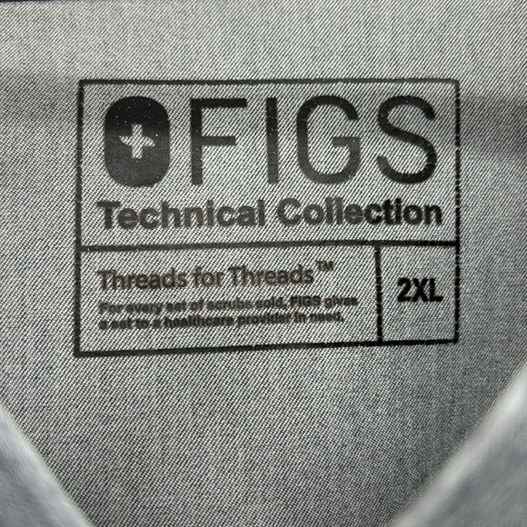 Figs Men's Leon Scrub Top in Graphite Gray Size 2XL - Picture 3 of 10